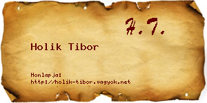 Holik Tibor névjegykártya