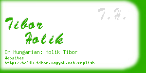 tibor holik business card